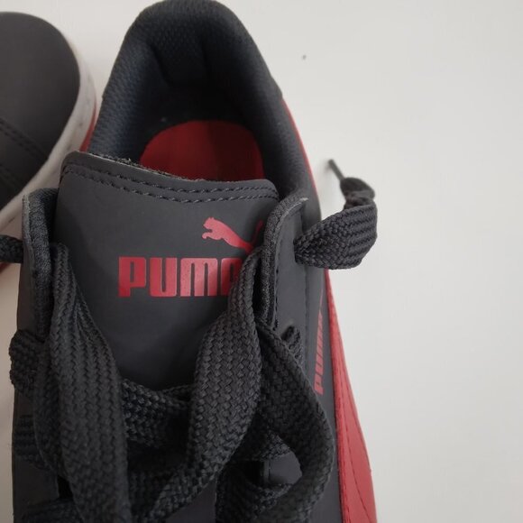 Puma Gray and Red Lace Up Sneakers Size 5.5
